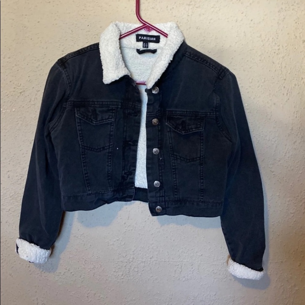 fuzzy jean jacket
